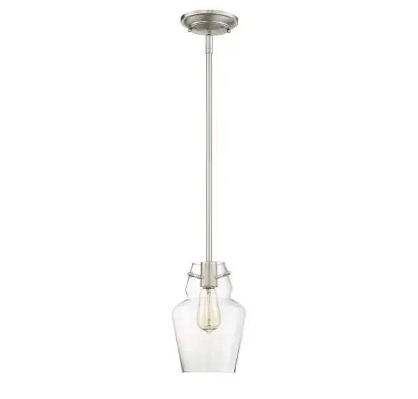 Vintage 1-Light Mini-Pendant in Satin Nickel - alternate view