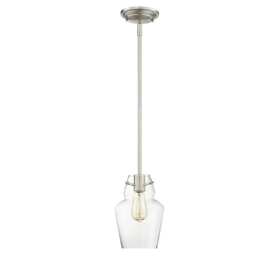 Vintage 1-Light Mini-Pendant in Satin Nickel - Image 2