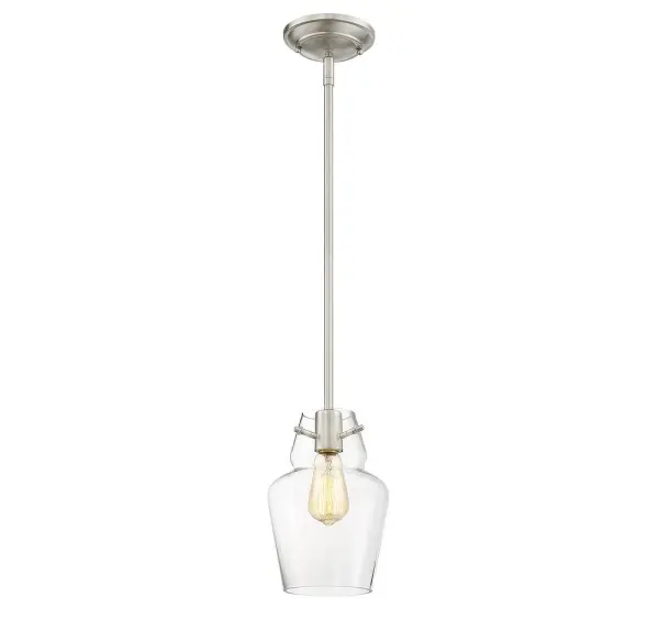 Vintage 1-Light Mini-Pendant in Satin Nickel - Image 3