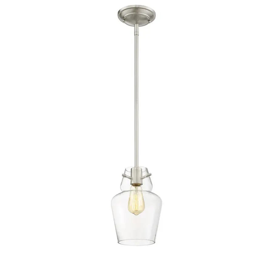 Vintage 1-Light Mini-Pendant in Satin Nickel - Image 4