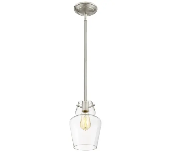 Vintage 1-Light Mini-Pendant in Satin Nickel - Image 5