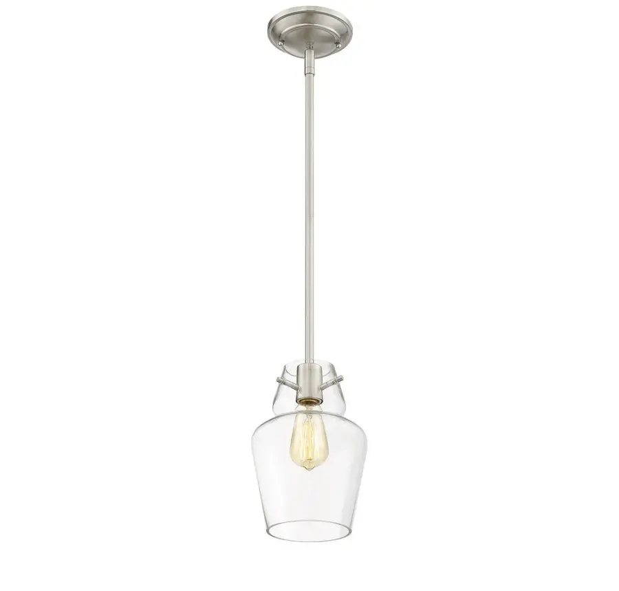 Vintage 1-Light Mini-Pendant in Satin Nickel - Image 5