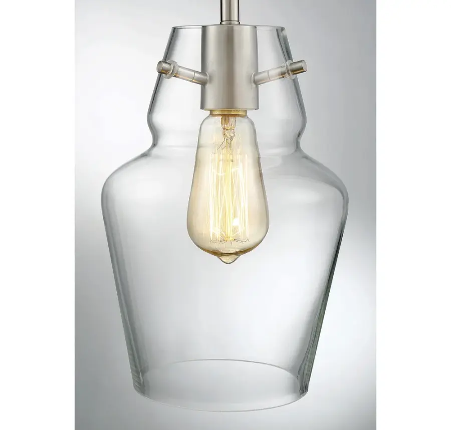 Vintage 1-Light Mini-Pendant in Satin Nickel - Image 6