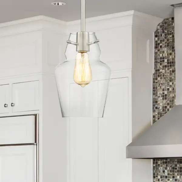 Vintage 1-Light Mini-Pendant in Satin Nickel - Image 7