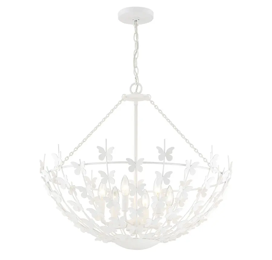 Birch 6-Light Pendant in Bisque White - Image 3