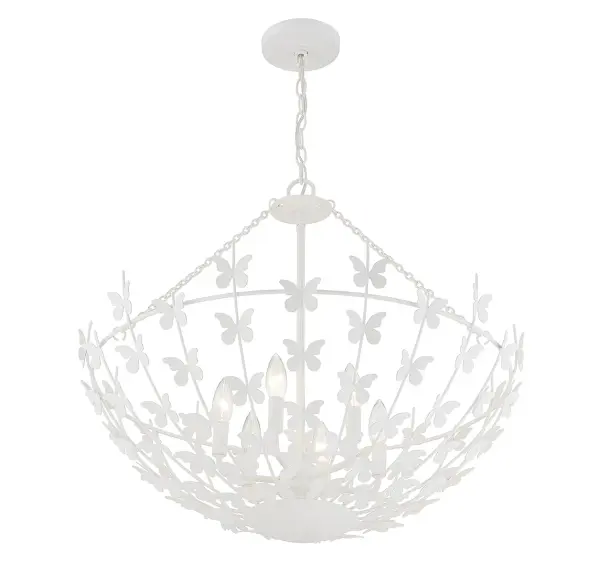 Birch 6-Light Pendant in Bisque White - Image 4