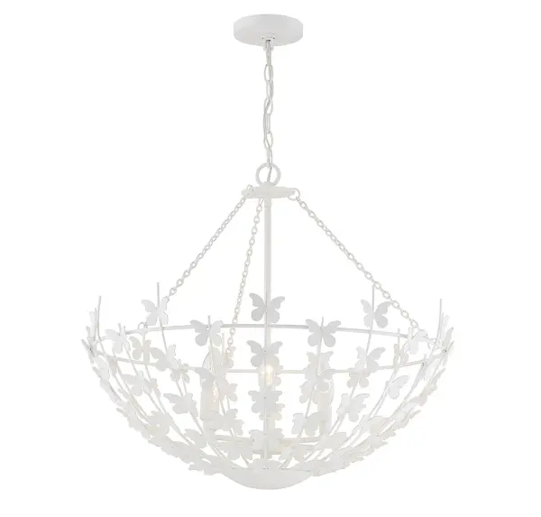 Birch 6-Light Pendant in Bisque White - Image 5