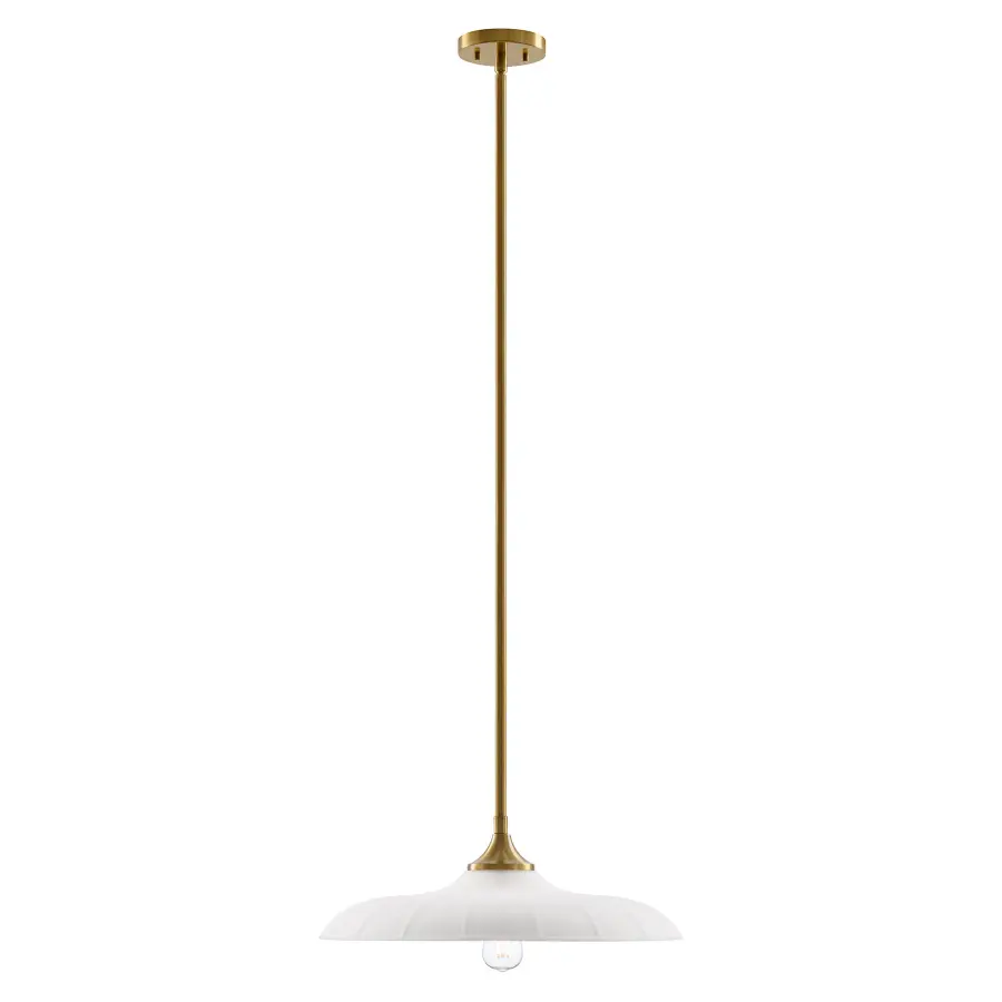 Hadley One Light Pendant in Warm Brass - Image 1