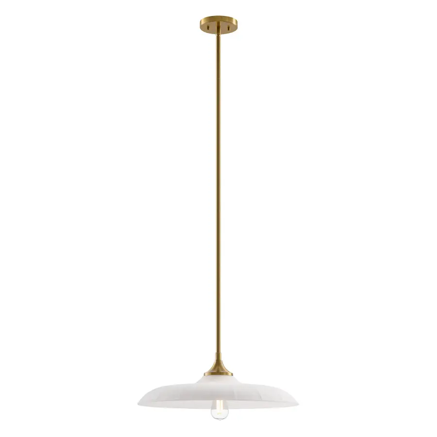 Hadley One Light Pendant in Warm Brass - Image 3