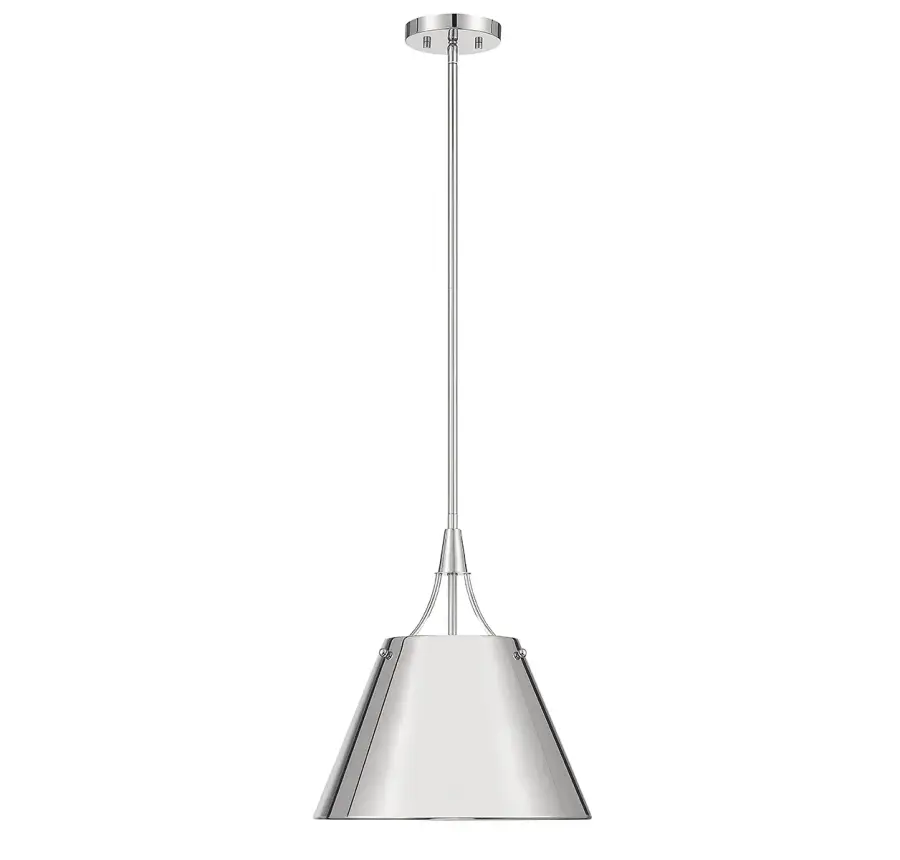 Willis One Light Pendant in Polished Nickel - Image 3