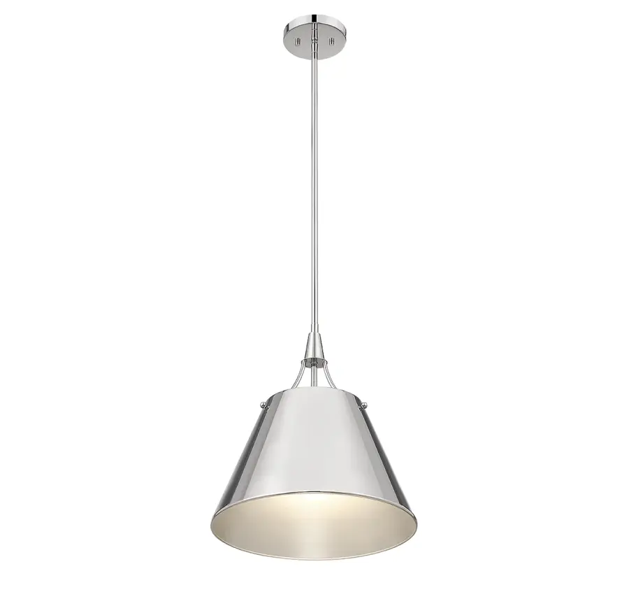 Willis One Light Pendant in Polished Nickel - Image 4