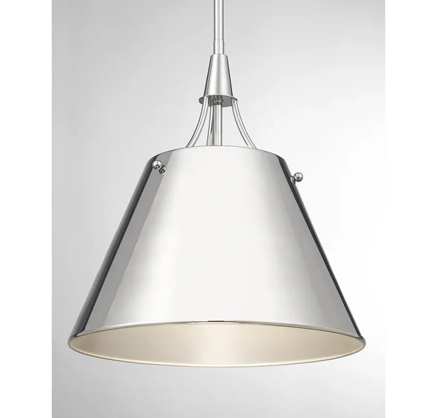 Willis One Light Pendant in Polished Nickel - Image 6
