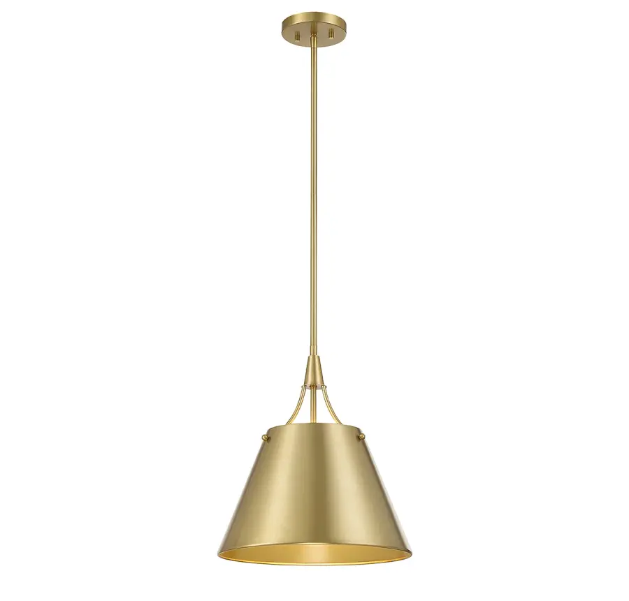 Willis One Light Pendant in Warm Brass - Image 1