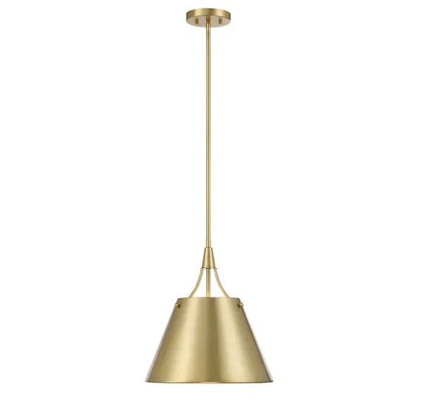 Willis One Light Pendant in Warm Brass - Image 3