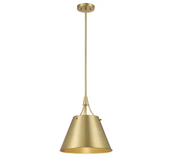 Willis One Light Pendant in Warm Brass - Image 5