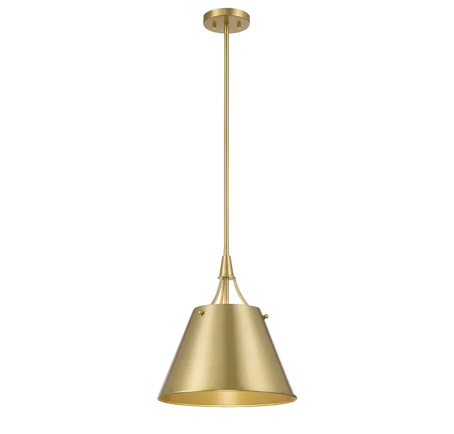 Willis One Light Pendant in Warm Brass - Image 5