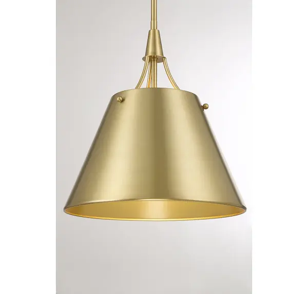 Willis One Light Pendant in Warm Brass - Image 6