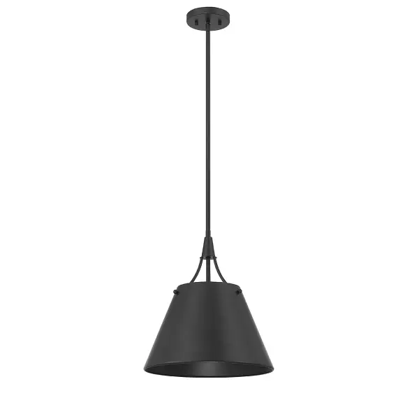 Willis 1-Light Pendant in Matte Black - alternate view