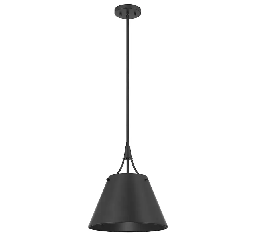 Willis 1-Light Pendant in Matte Black - Image 2