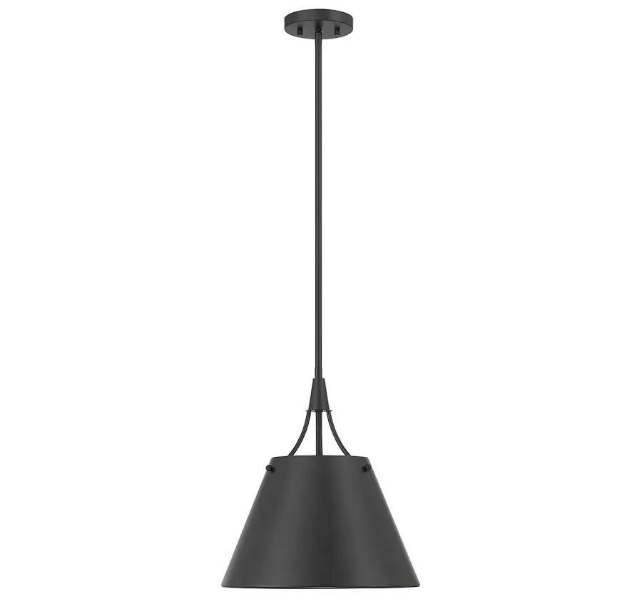 Willis 1-Light Pendant in Matte Black - Image 3