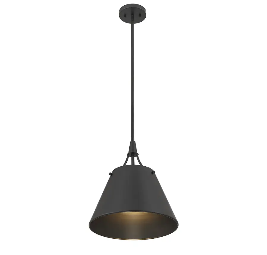 Willis 1-Light Pendant in Matte Black - Image 4