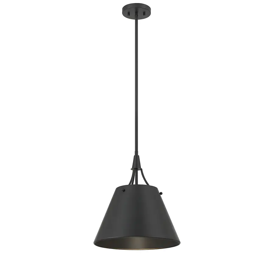 Willis 1-Light Pendant in Matte Black - Image 5