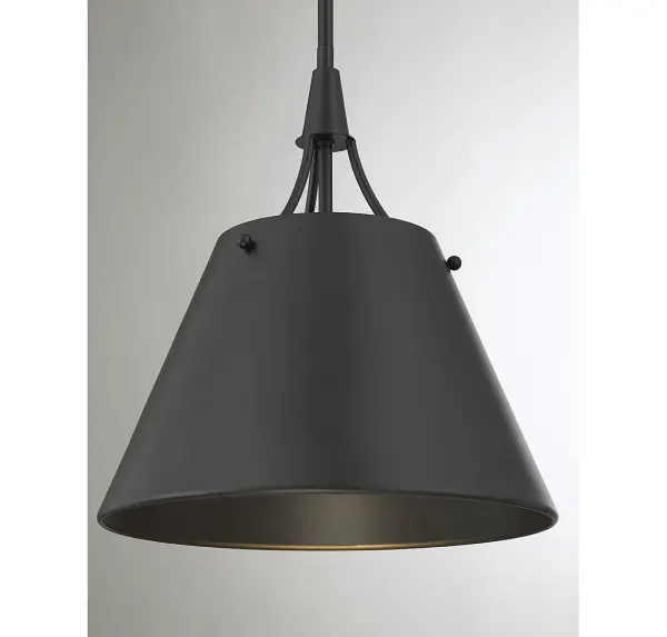 Willis 1-Light Pendant in Matte Black - Image 6
