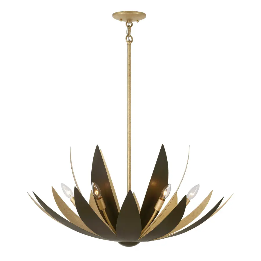 Loto 6-Light Pendant in Centura and Burnished Gold by Breegan Jane - Image 1