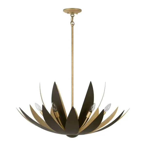 Loto 6-Light Pendant in Centura and Burnished Gold by Breegan Jane - alternate view