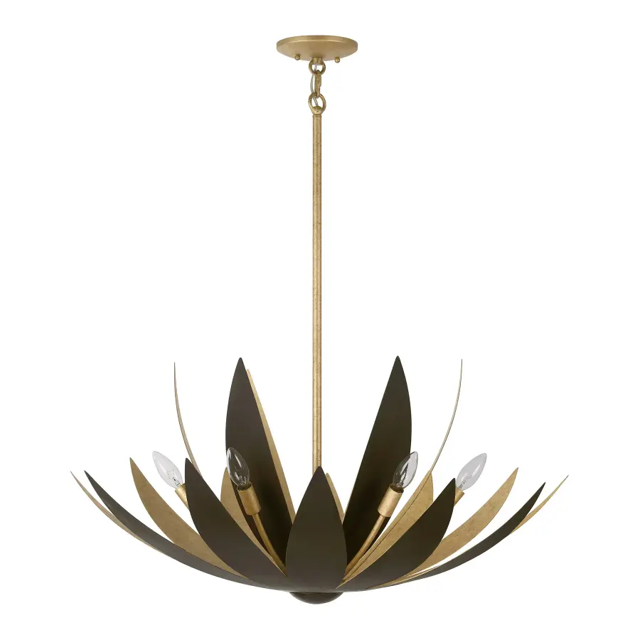 Loto 6-Light Pendant in Centura and Burnished Gold by Breegan Jane - Image 2
