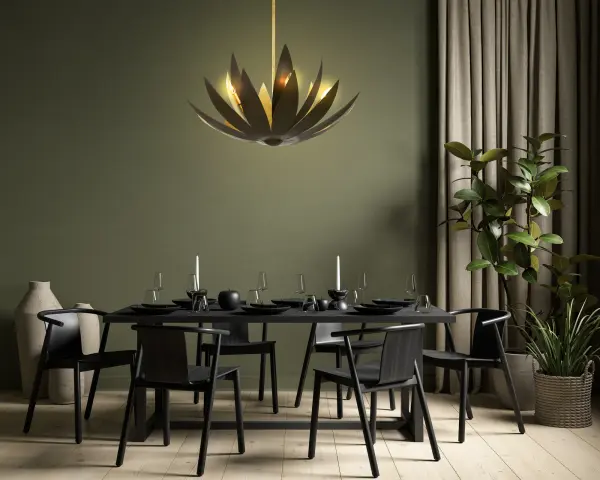Loto 6-Light Pendant in Centura and Burnished Gold by Breegan Jane - Image 8