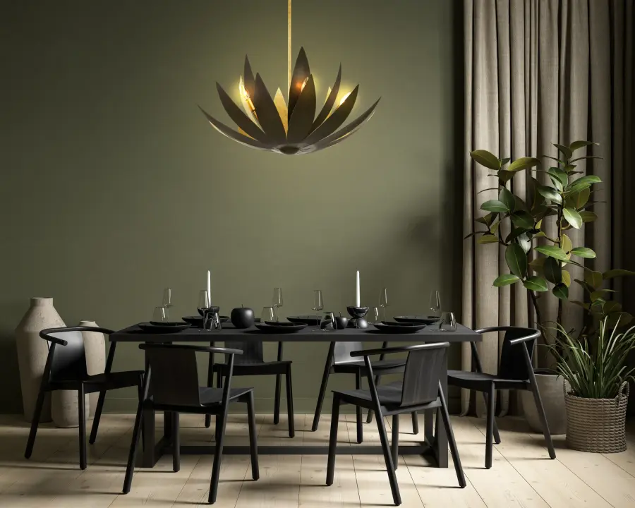Loto 6-Light Pendant in Centura and Burnished Gold by Breegan Jane - Image 8