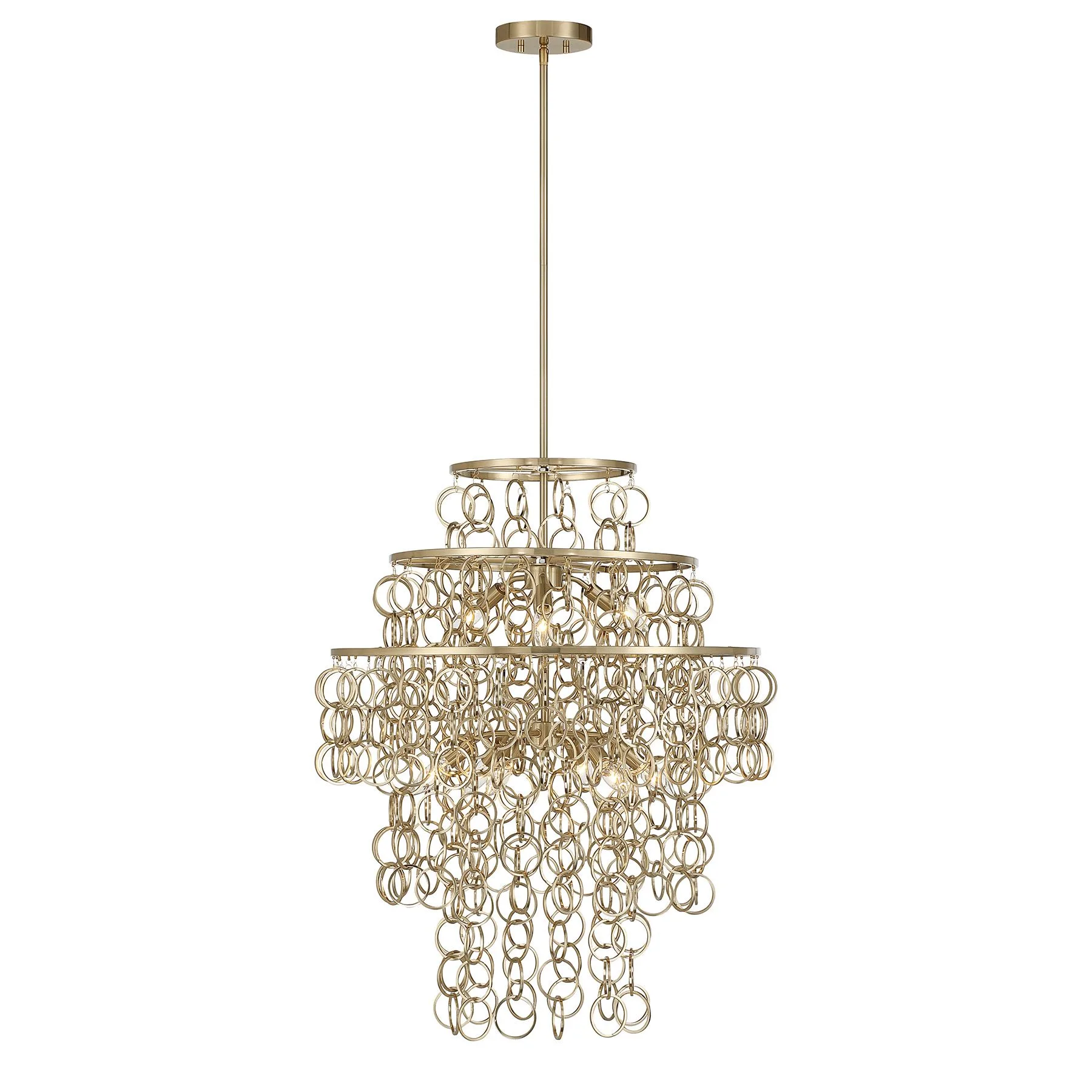 Setentas 9-Light Pendant in Noble Brass by Breegan Jane