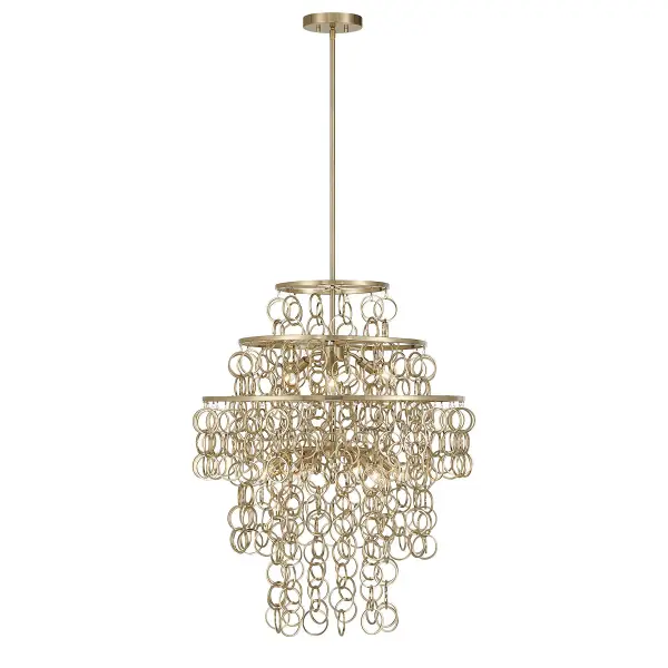 Setentas 9-Light Pendant in Noble Brass by Breegan Jane - Image 1