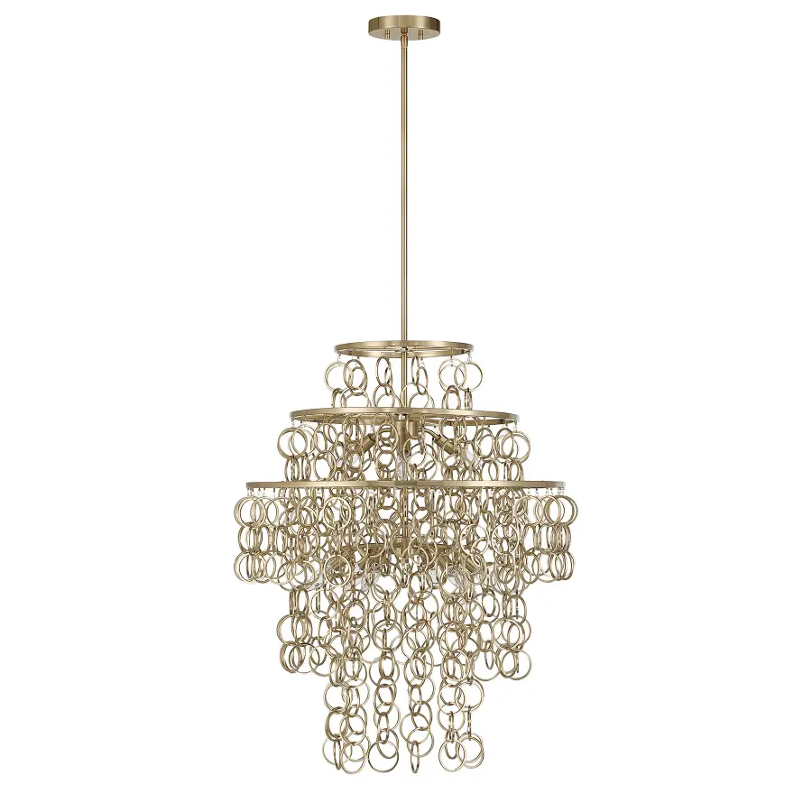 Setentas 9-Light Pendant in Noble Brass by Breegan Jane - Image 2