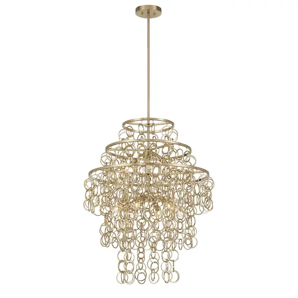 Setentas 9-Light Pendant in Noble Brass by Breegan Jane - Image 3