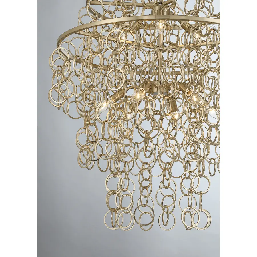 Setentas 9-Light Pendant in Noble Brass by Breegan Jane - Image 6