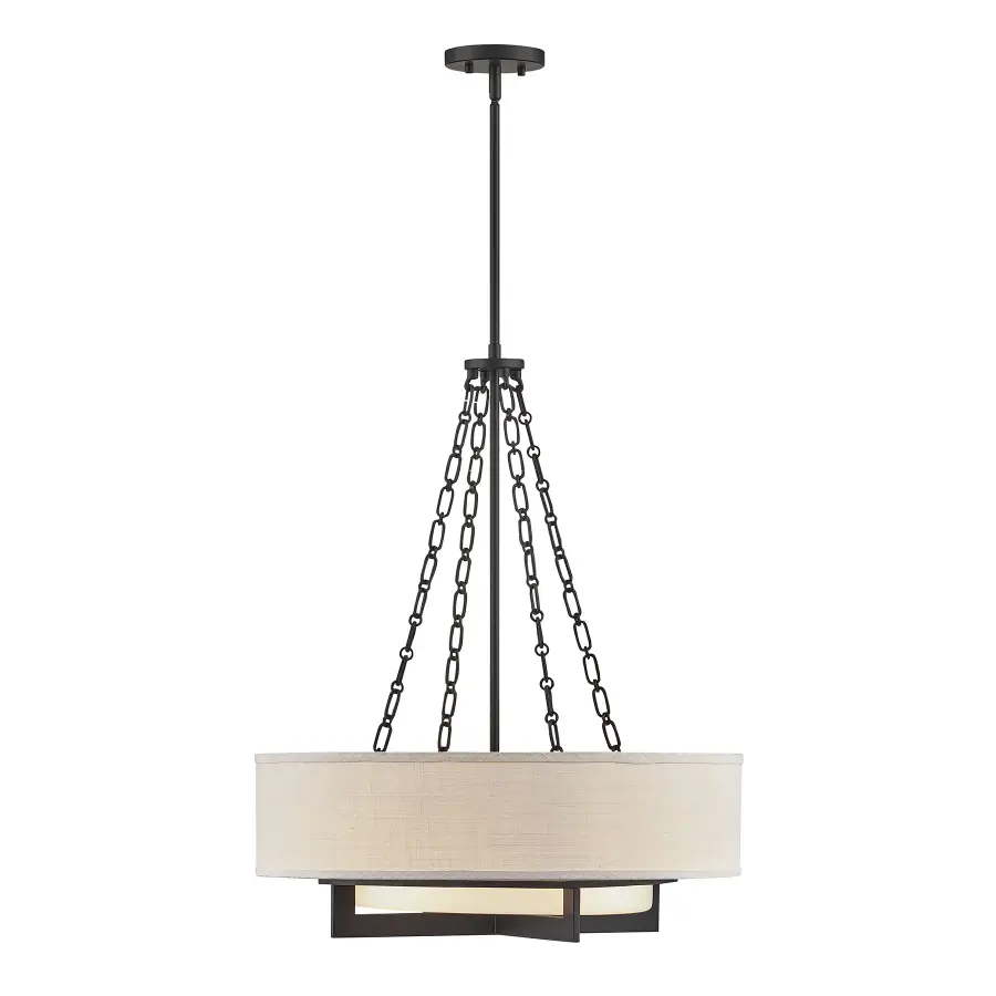 Brentwood 4-Light Pendant in Matte Black - Image 1