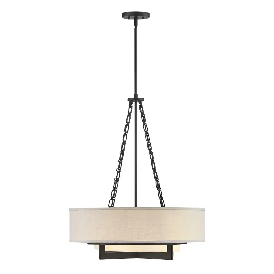 Brentwood 4-Light Pendant in Matte Black - Image 3