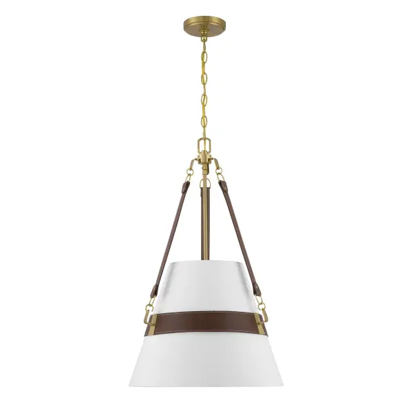 Corinth 3-Light Pendant in Warm Brass - alternate view