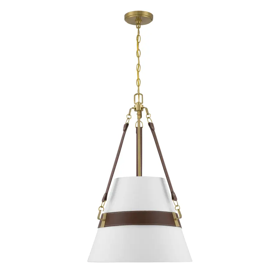 Corinth 3-Light Pendant in Warm Brass - Image 2