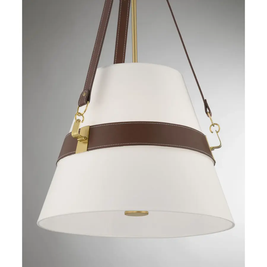 Corinth 3-Light Pendant in Warm Brass - Image 7