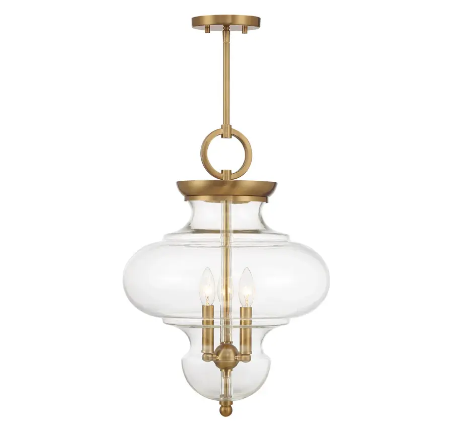 Bergdorf 3-Light Pendant in Warm Brass - Image 1