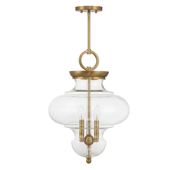 Bergdorf 3-Light Pendant in Warm Brass - alternate view