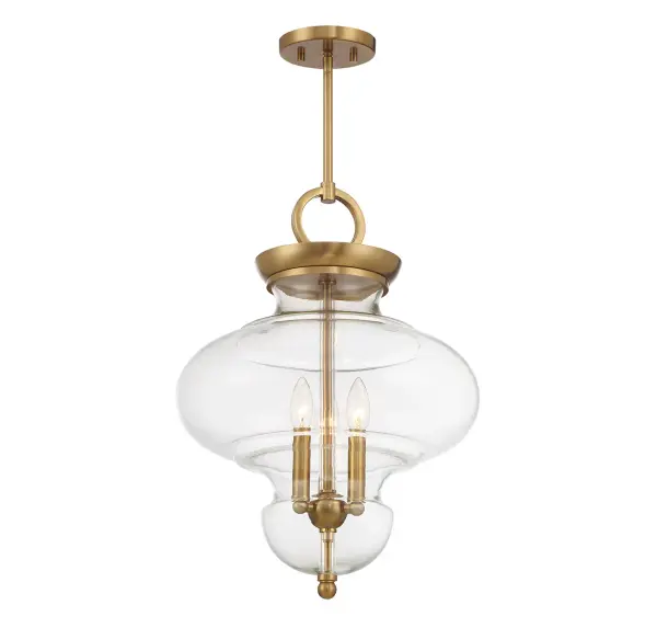Bergdorf 3-Light Pendant in Warm Brass - Image 3