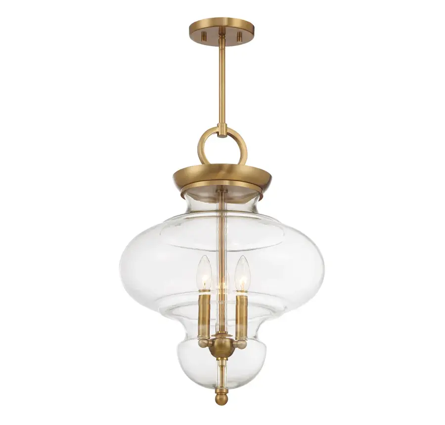 Bergdorf 3-Light Pendant in Warm Brass - Image 3