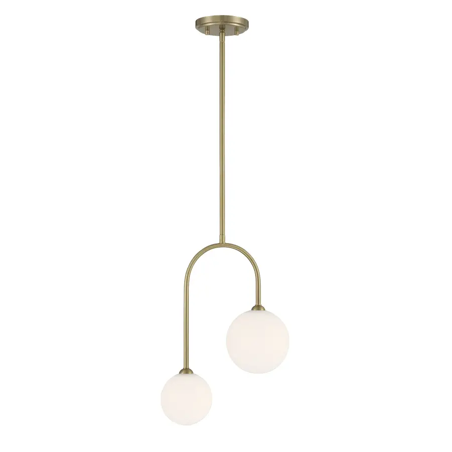 Chester 2-Light Pendant in Noble Brass - Image 1