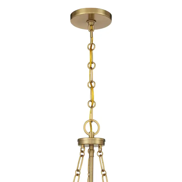 Reiling Three Light Pendant in Warm Brass - Image 6
