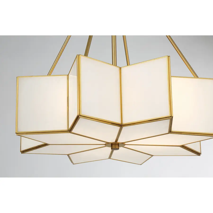 Reiling Three Light Pendant in Warm Brass - Image 7