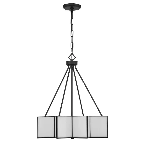 Reiling 3-Light Pendant in Matte Black - alternate view
